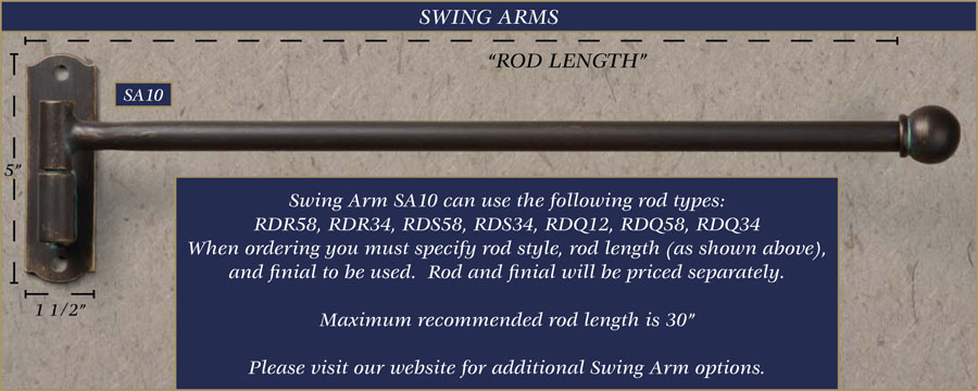 Wrought Iron Swing Arm