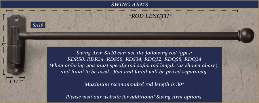 Wrought Iron Swing Arm